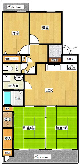 間取り 手頃価格です。リフォームして自分好みの空間を作れます。