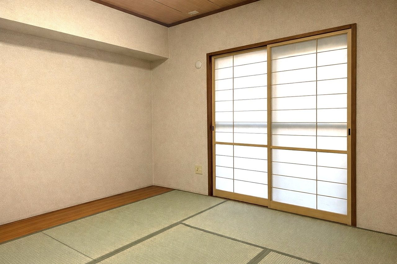 和室 各部屋窓があり、室内が明るいです。※家具消ししています。
